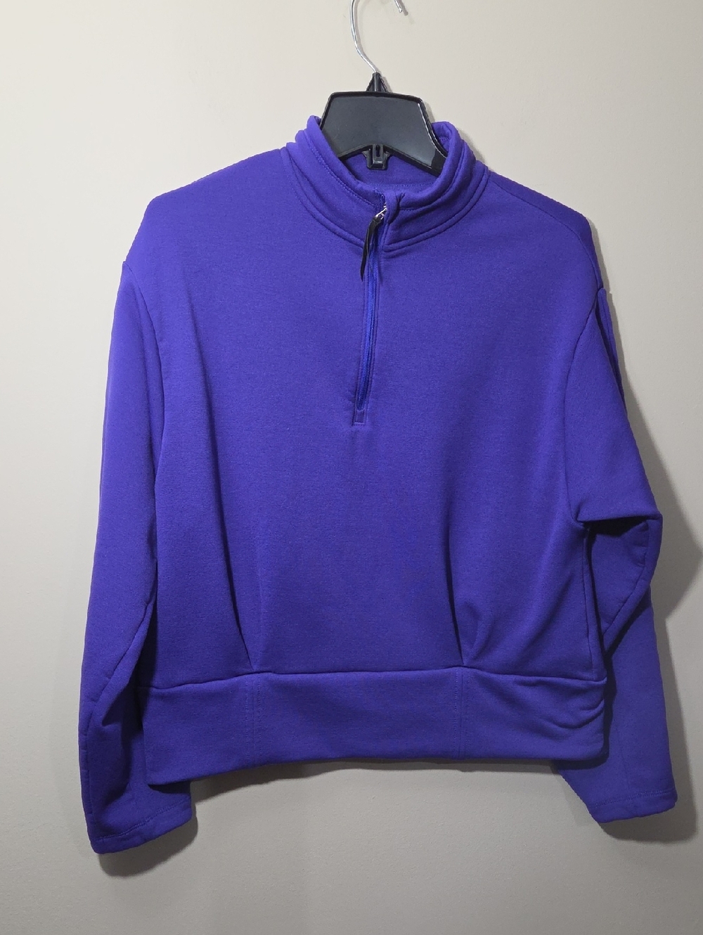 Athleta Men's Vibrant Purple Half-Zip Sweater